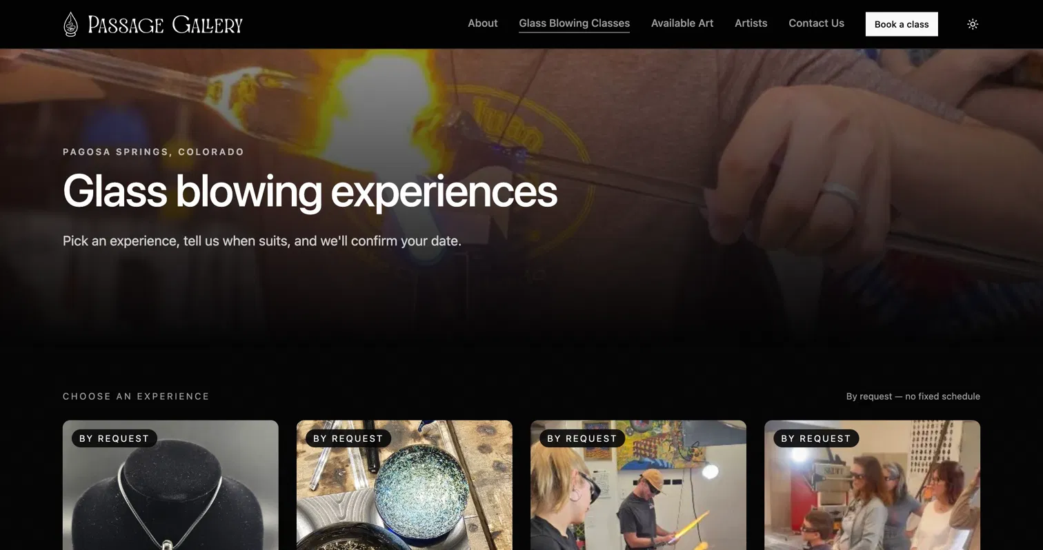 Screenshot of Passage Gallery